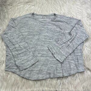 Madewell Women's Heathered Waffle Knit Long Sleeve Tee